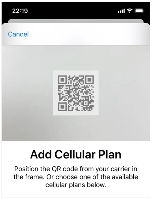 Scan QR code we provide